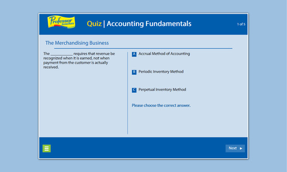 Professor Teaches Accounting Fundamentals requirements