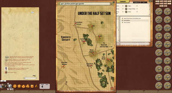 Скриншот из Fantasy Grounds - Weird Wars Rome: Half-Set Sun (Savage Worlds)