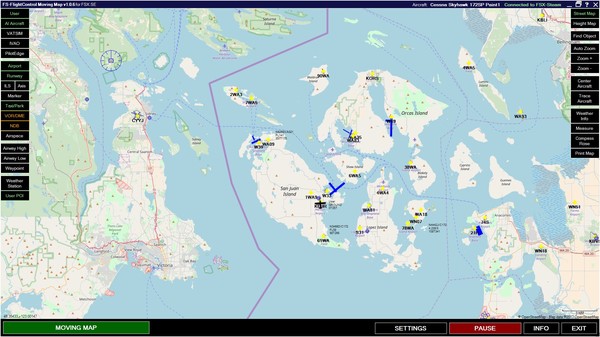 Скриншот из FSX Steam Edition: Moving Map Add-On