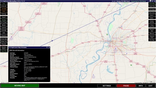 Скриншот из FSX Steam Edition: Moving Map Add-On