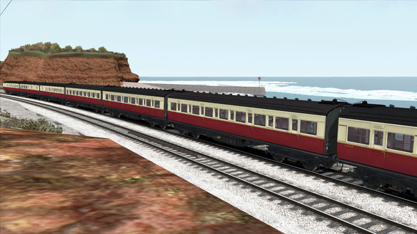 Скриншот из TS Marketplace: Maunsell 59ft Low Window Corridor Coach Pack Crimson Cream