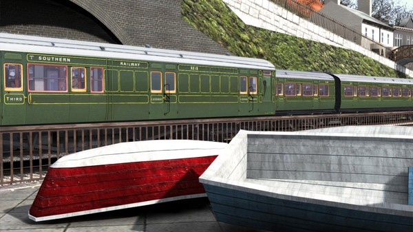 Скриншот из TS Marketplace: Maunsell 59ft Low Window Corridor Coach Pack Southern Olive Green