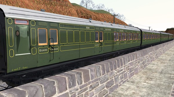 Скриншот из TS Marketplace: Maunsell 59ft Low Window Corridor Coach Pack Southern Olive Green