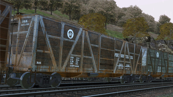 Скриншот из TS Marketplace: PRR X23 Boxcar Wagon Pack Add-On