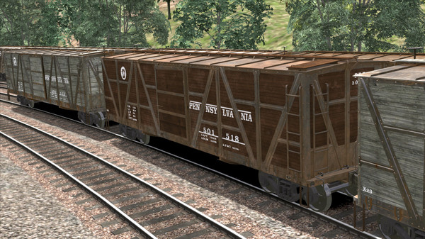 Скриншот из TS Marketplace: PRR X23 Boxcar Wagon Pack Add-On