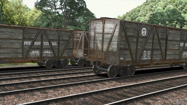 Скриншот из TS Marketplace: PRR X23 Boxcar Wagon Pack Add-On