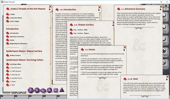 Скриншот из Fantasy Grounds - Threads of the Orb Weaver (5E)