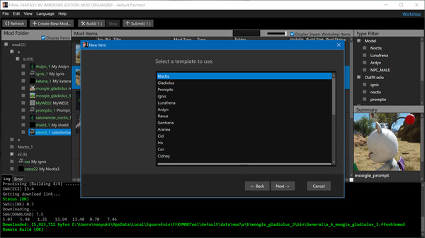 Скриншот из FINAL FANTASY XV WINDOWS EDITION MOD ORGANIZER