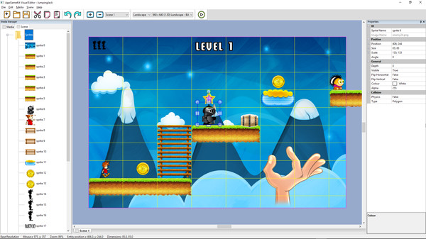 Скриншот из AppGameKit - Visual Editor