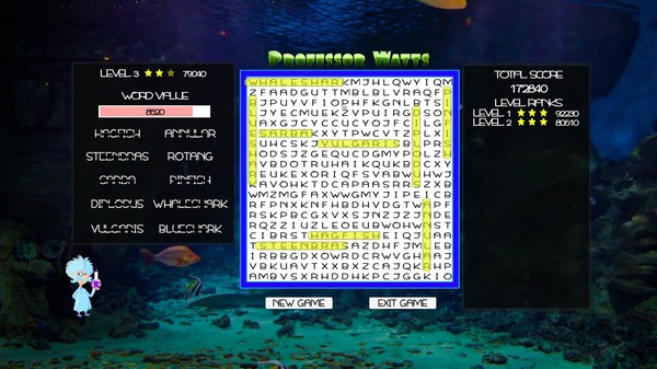 Professor Watts Word Search: Into The Ocean minimum requirements