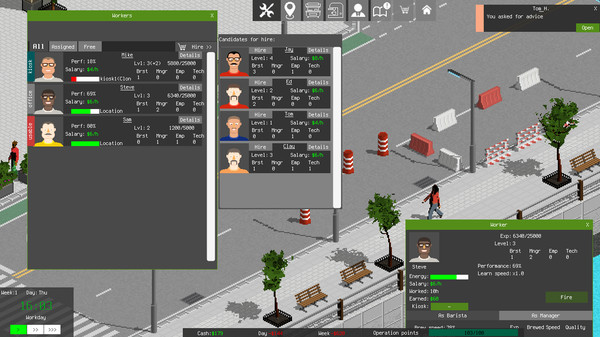 Скриншот из CoffeeBiz Tycoon