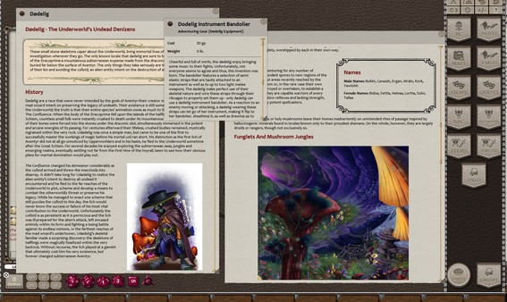 Скриншот из Fantasy Grounds - Underworld Races & Classes (5E)