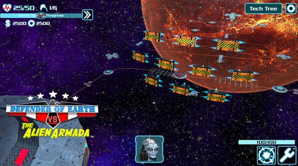 DEFENDER OF EARTH VS THE ALIEN ARMADA screenshot