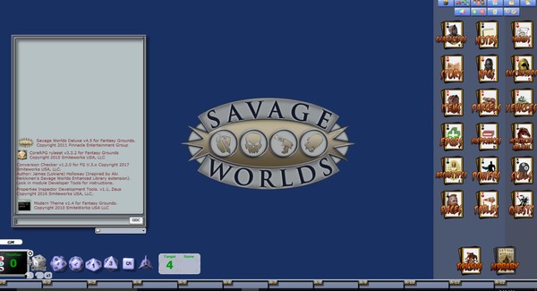 Скриншот из Fantasy Grounds - Modern Skin (Savage Worlds)