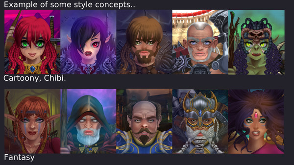 Portrait Wizard game for Linux 1