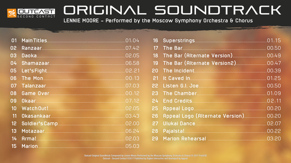 Скриншот из Outcast – Second Contact Original Soundtrack
