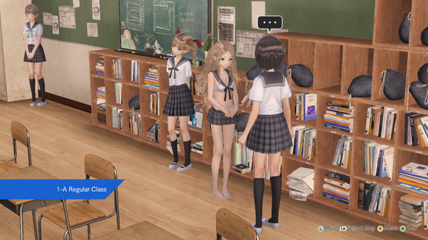 Скриншот из BLUE REFLECTION - Sailor Swimsuit Set C (Lime⁄Fumio⁄Chihiro)