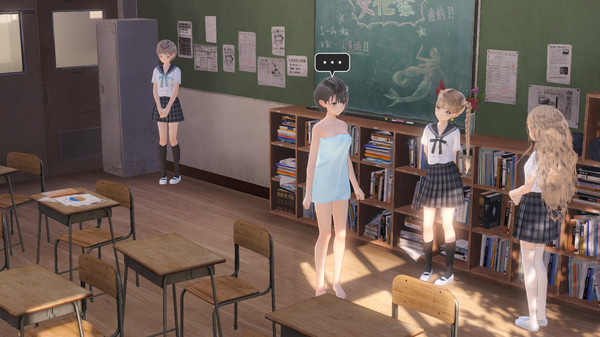 Скриншот из BLUE REFLECTION - Bath Towels Set A (Hinako, Sarasa, Mao)