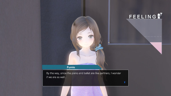 Скриншот из BLUE REFLECTION - Bath Towels Set C (Lime, Fumio, Chihiro)