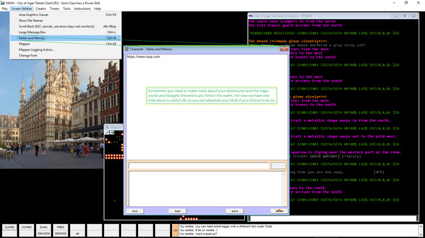 City of Ages: Picture Supportive Text MUD (server and client included) Steam