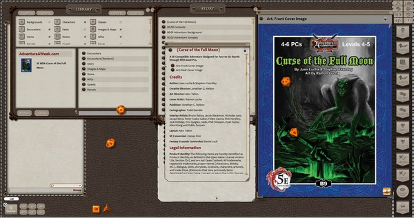 Скриншот из Fantasy Grounds - B09: Curse of the Full Moon (5E)
