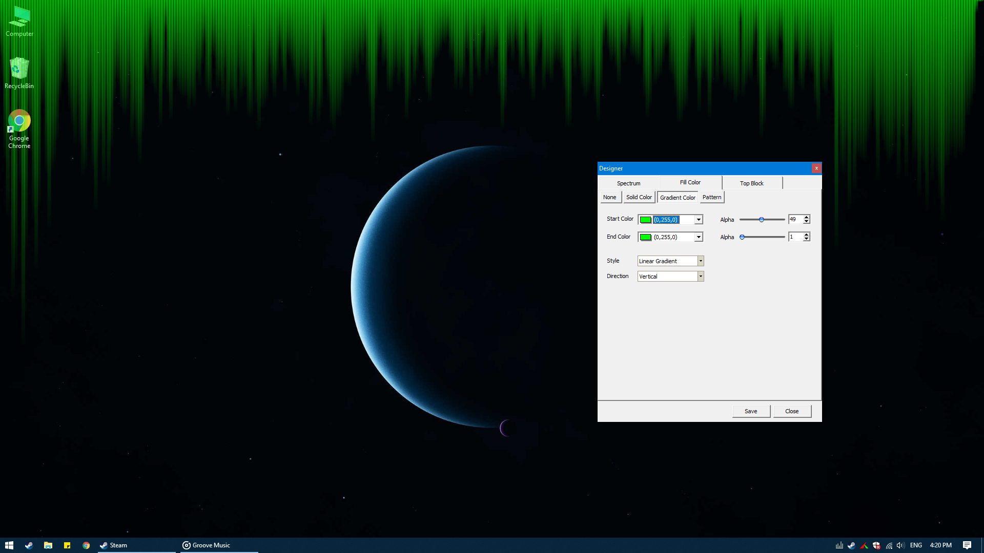 audio visualizer windows 10