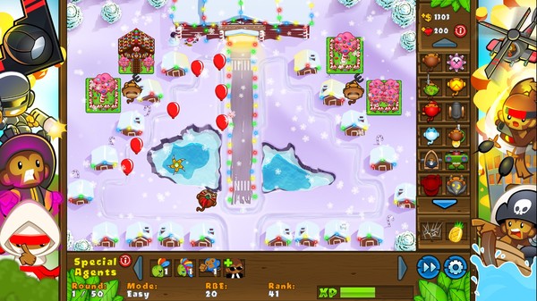 Скриншот из Bloons TD 5 - Candy Banana Farm Skin