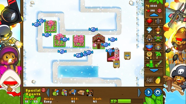 Скриншот из Bloons TD 5 - Candy Banana Farm Skin