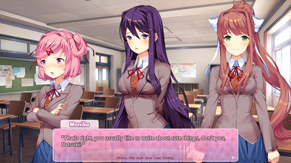 Скриншот из Doki Doki Literature Club