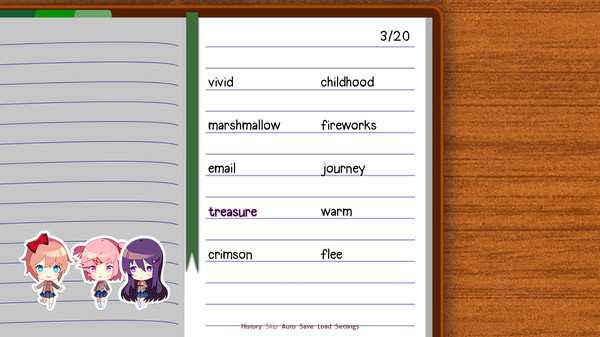 Скриншот из Doki Doki Literature Club