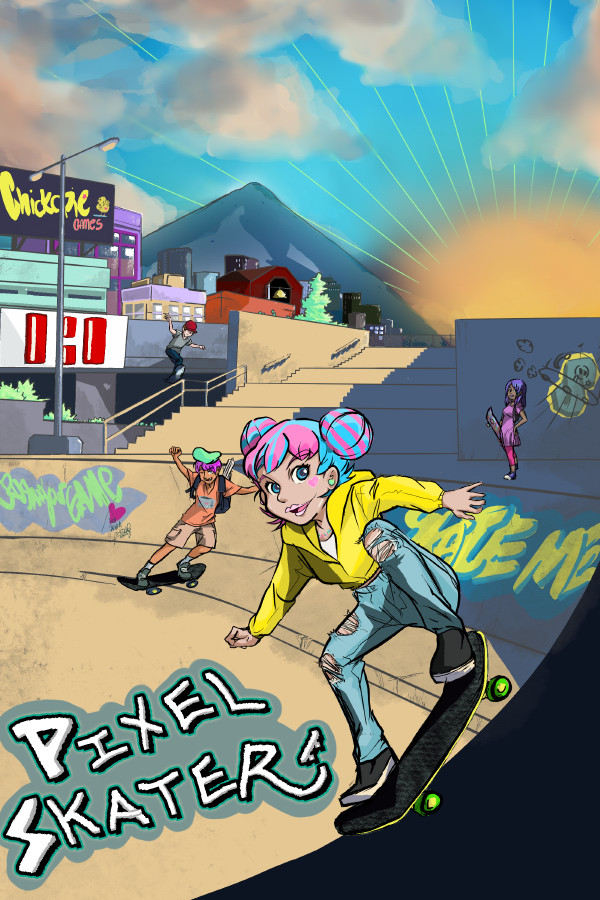 Steam portrait for Pixel Skater.