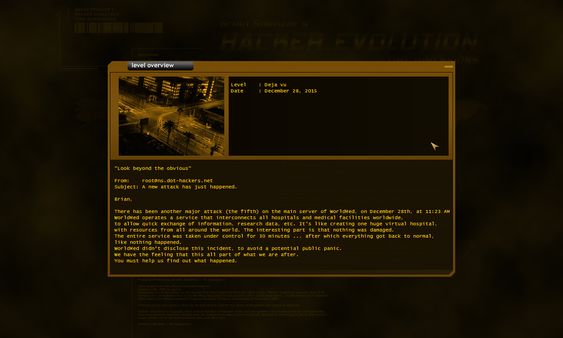 Скриншот из Hacker Evolution
