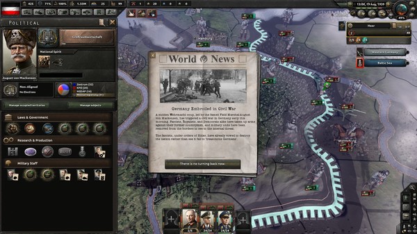 Скриншот из Hearts of Iron IV: Waking the Tiger