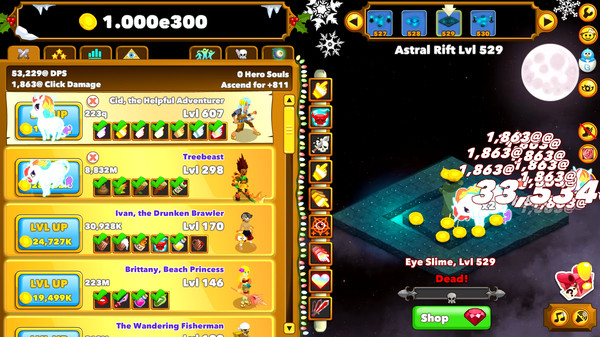 Скриншот из Clicker Heroes: Unicorn Auto Clicker