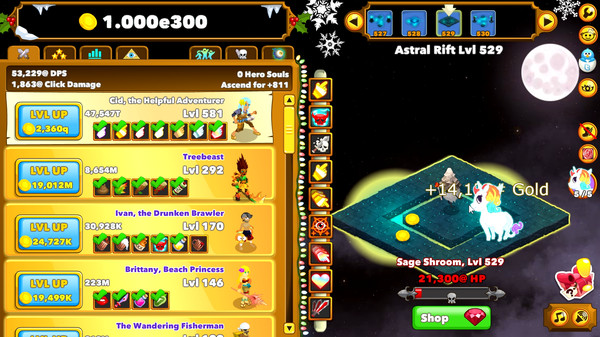 Скриншот из Clicker Heroes: Unicorn Auto Clicker