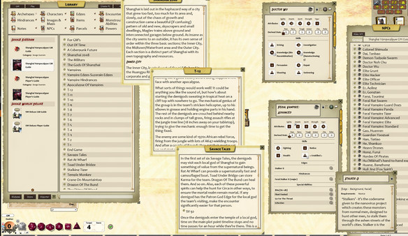 Скриншот из Fantasy Grounds - Shanghai Vampocalypse (Savage Worlds)
