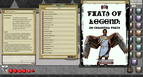 Скриншот из Fantasy Grounds - Feats of Legend: 20 Celestial Feats (PFRPG)