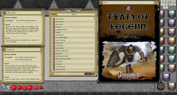 Скриншот из Fantasy Grounds - Feats of Legend: 20 Orc Feats (PFRPG)