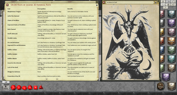 Скриншот из Fantasy Grounds - Feats of Legend: 20 Infernal Feats (PFRPG)