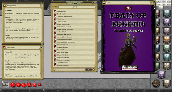 Скриншот из Fantasy Grounds - Feats of Legend: 20 Undead Feats (PFRPG)