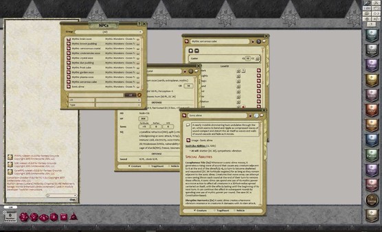 Скриншот из Fantasy Grounds - Mythic Monsters #6 - Oozes Too (PFRPG)