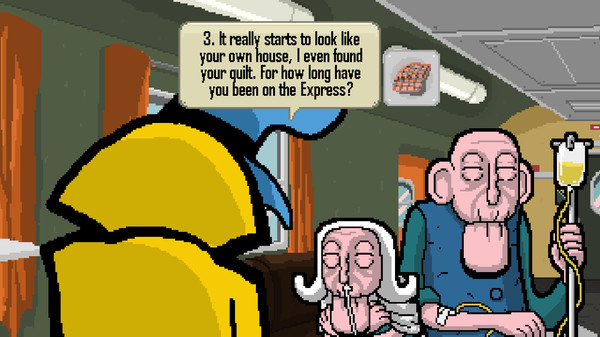 Detective Case and Clown Bot in: The Express Killer game for Linux 1