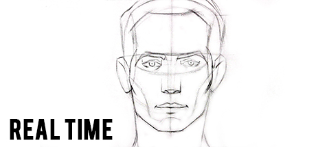Portrait Drawing Fundamentals Course: Loomis Method Front View – Real-Time Demo cover art