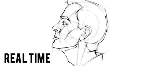 Portrait Drawing Fundamentals Course: Loomis Method Side View – Real-Time cover art