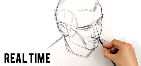 Portrait Drawing Fundamentals Course: Loomis Method Birds Eye View – Real-Time Demo cover art
