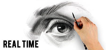 Portrait Drawing Fundamentals Course: How to Draw Eyes – Real-Time Demo cover art