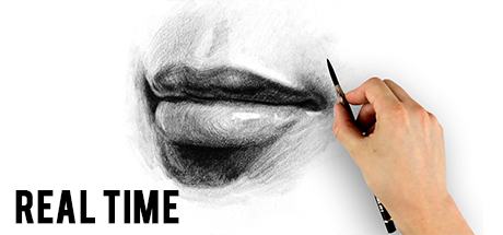 Portrait Drawing Fundamentals Course: How to Draw Lips – Real-Time Demo cover art