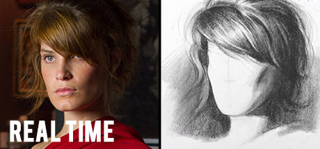 Portrait Drawing Fundamentals Course: How to Draw Hair – Real-Time Demo cover art