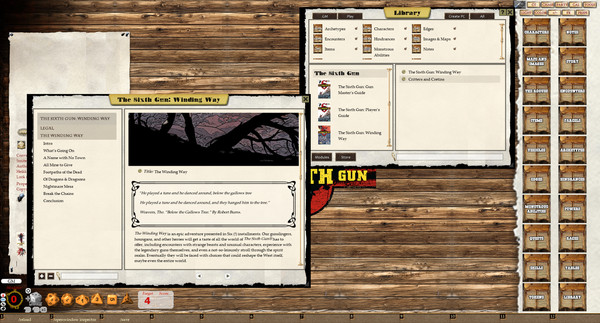 Скриншот из Fantasy Grounds - The Sixth Gun: The Winding Way (Savage Worlds)