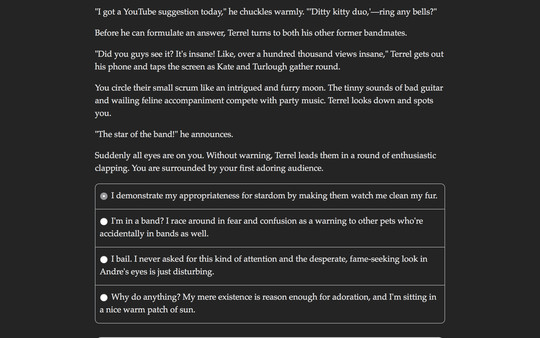 Choice of the Cat game for Linux 1